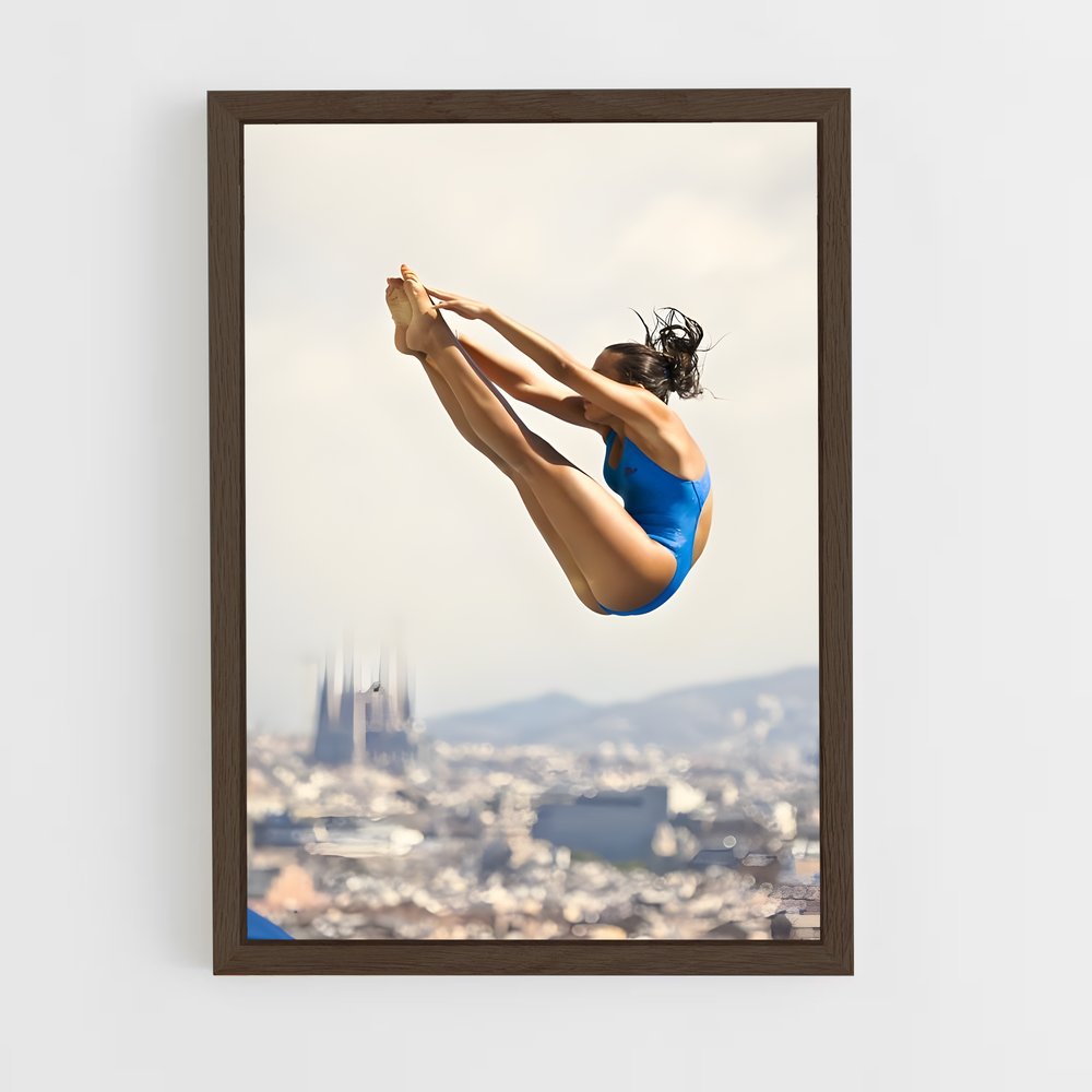 Poster Olympics de diving – affiche Plongeon depuis une plateforme (vue 5)